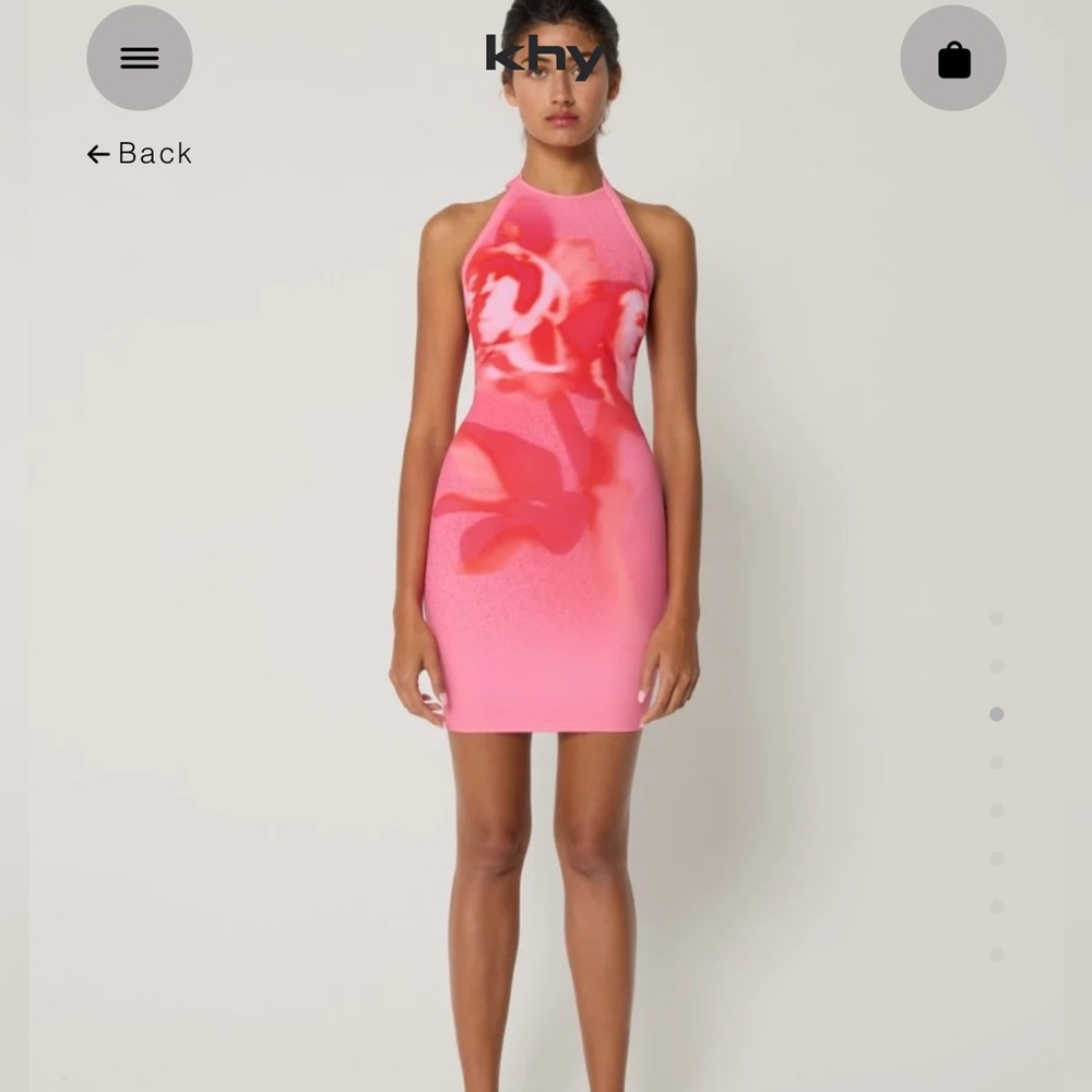 KHY- Floral Pink Halter Dress